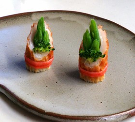お正月 キャラおかず*ちくわで門松